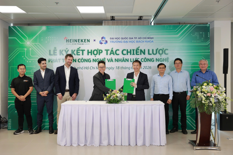 Heineken Việt Nam và Trường Đại học Bách Khoa ký kết ghi nhớ hợp tác chiến lược về công nghệ