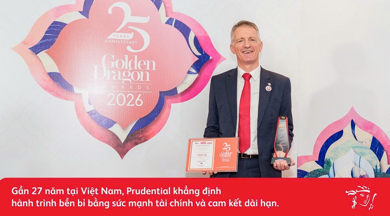 Uy tín được khẳng định qua thời gian: Prudential tiếp tục được vinh danh tại Giải thưởng Rồng Vàng 2026